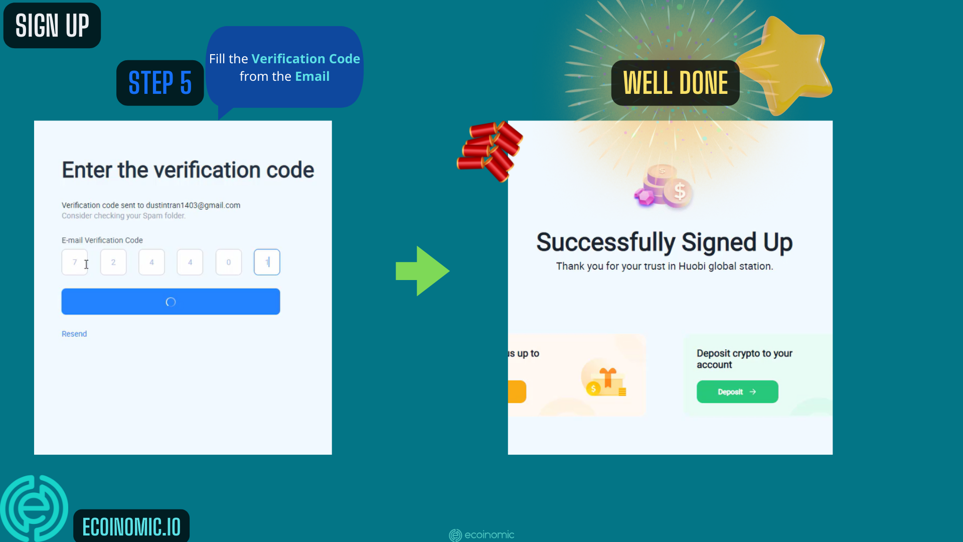 Ecoinomic Huobi sign up