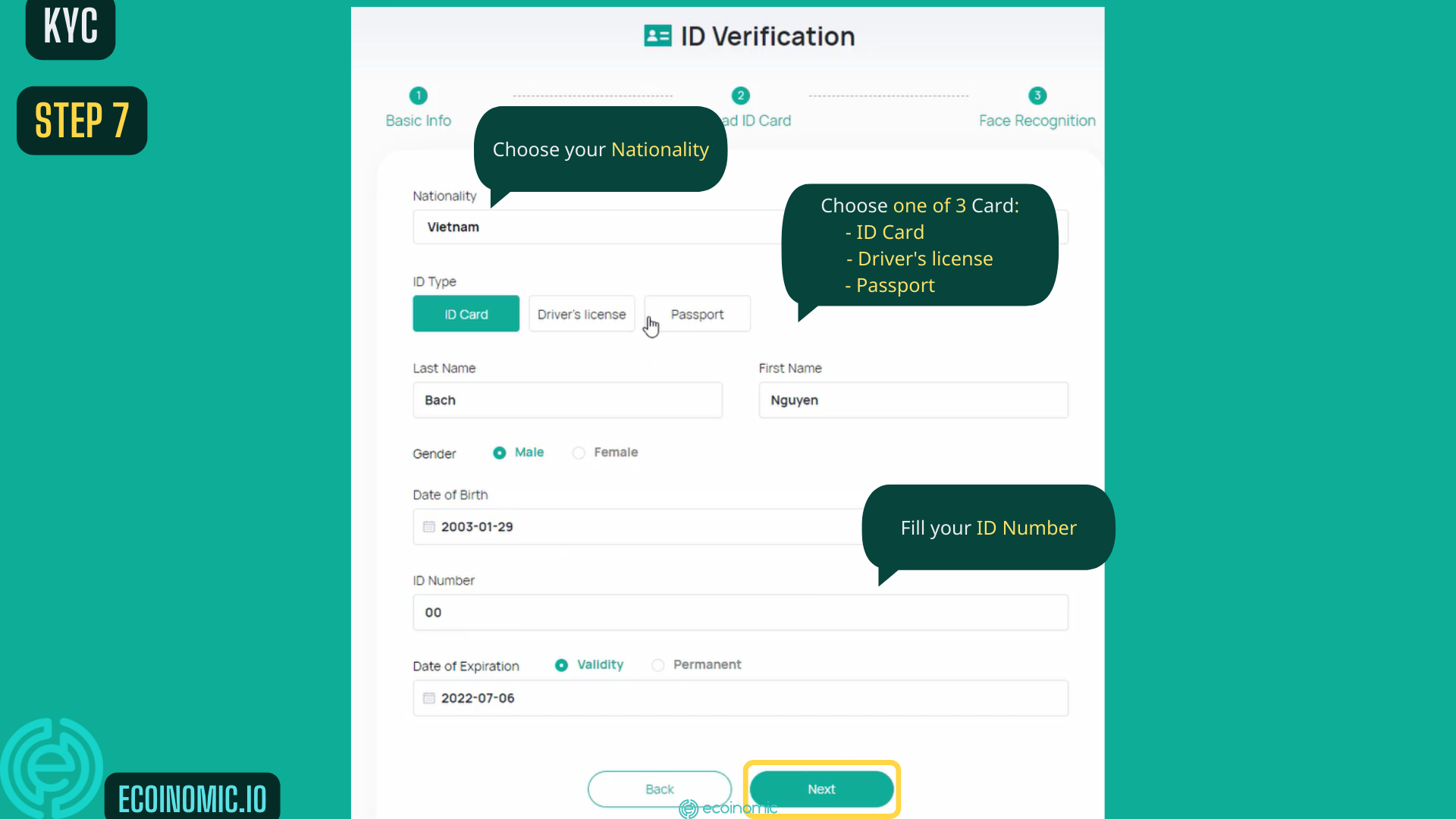 KYC when CoinEx sign up