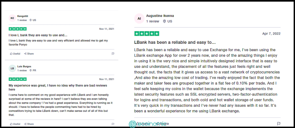 Review của người dùng về sàn LBank