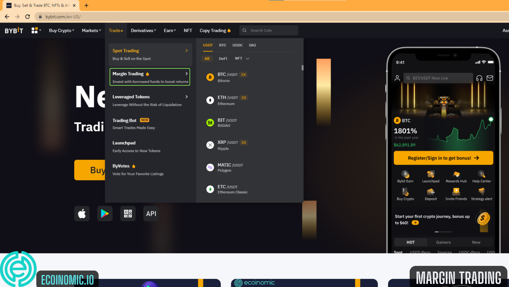Trade Bybit Margin