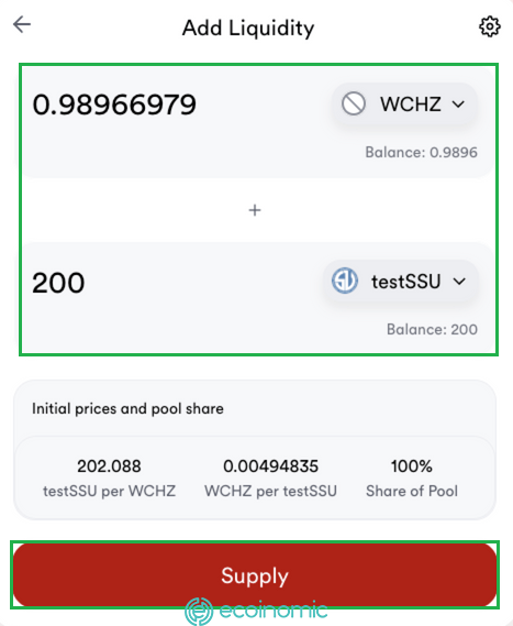 Chiliz Chain 2.0 Testnet liquidity-pool