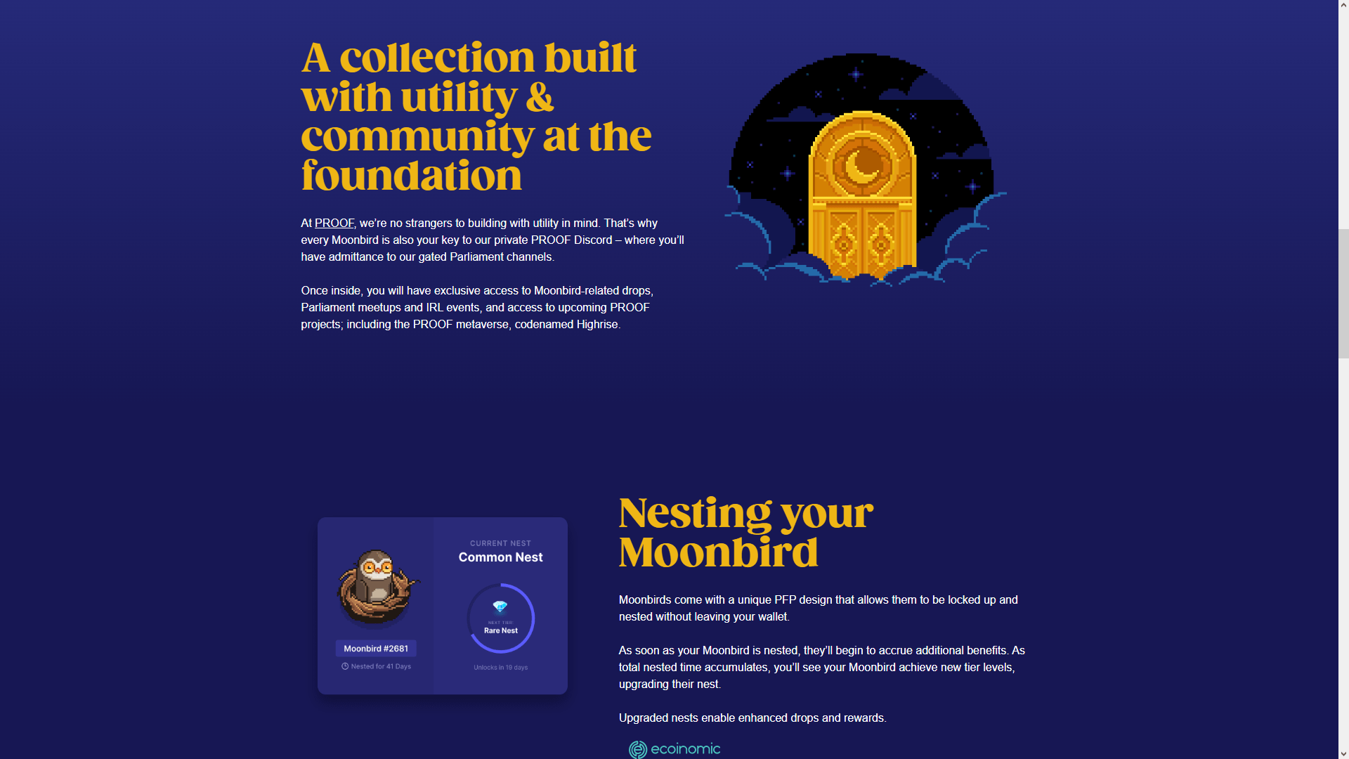 Moonbirds Nesting